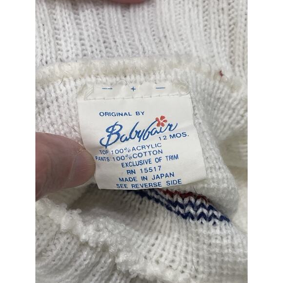 Vintage Babyfair Fair Isle Nordic Reindeer Turtleneck Sweater 12 Months (Runs S) - Picture 4 of 5